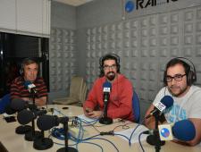 Ramón Luis amb Daniel Pérez i Xavier Arabia directors del programa